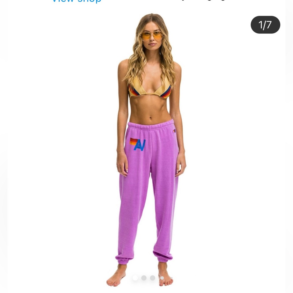 Brand new Aviation Nation pants S Purple retail $148